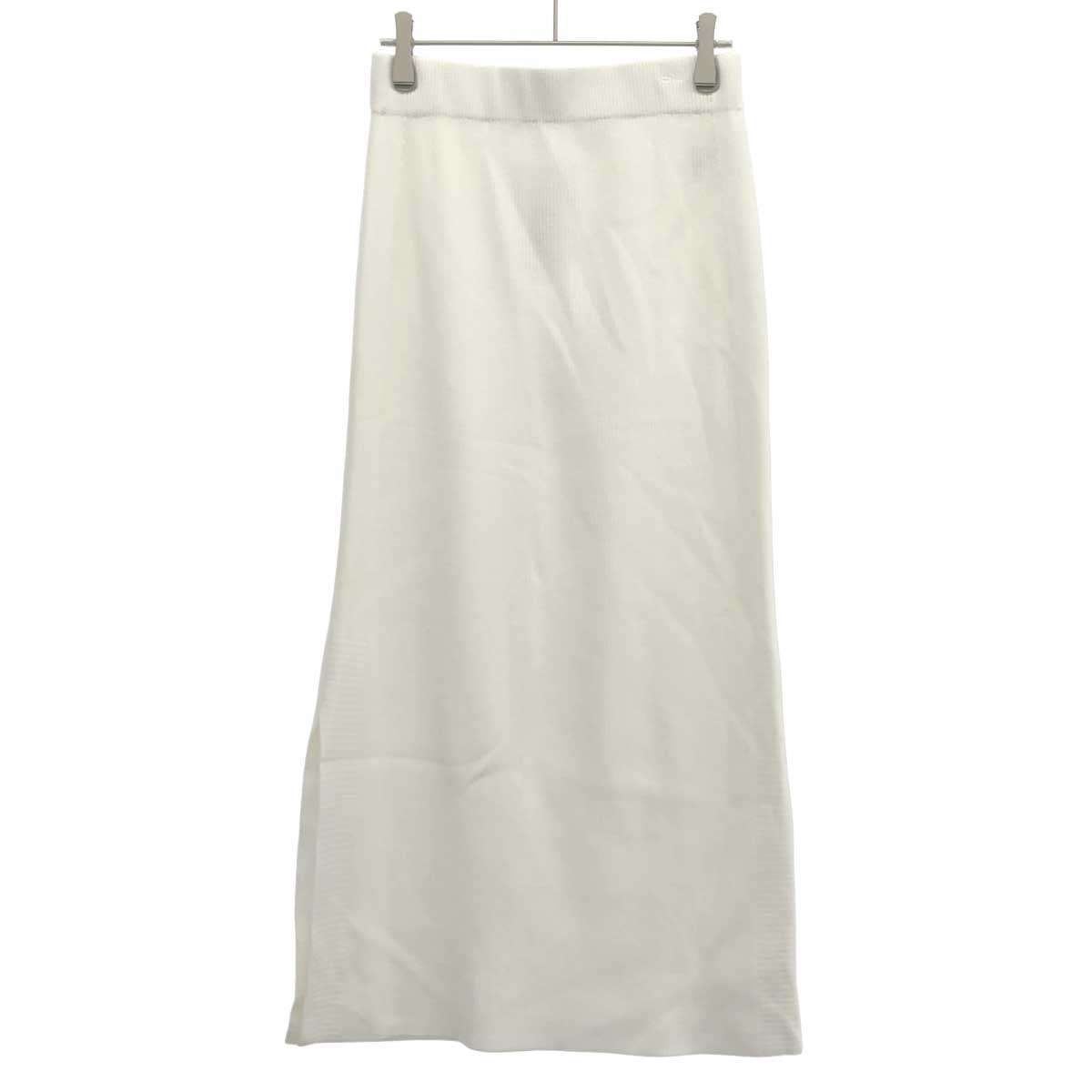 NICENICE MOMENT ナイスナイスモーメント リブニットスカート NNM01-2303-008 ホワイト S