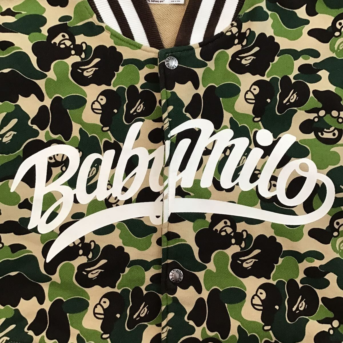 A Bathing Ape カモフラージュ スタジャン L BAPE LOGO スタジャン Lサイズ 1st camo green a bathing ape