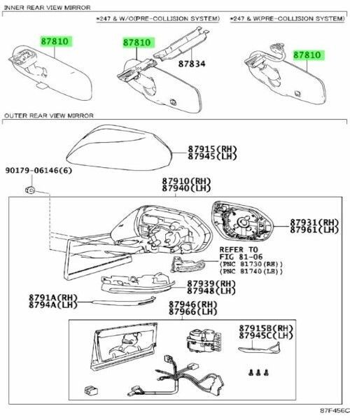 トヨタ 純正 プリウス GR スープラ インナリヤビューミラー Inner Rear View Mirror 87810-52041 TOYOTA LEXUS JDM メーカー純正品