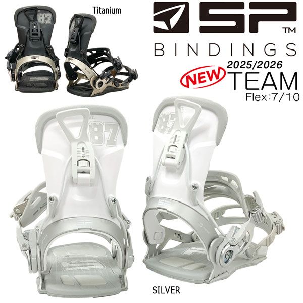 25-26 エスピー チーム SP TEAM スノーボード ビンディング バインディング 25-26-BD-SP チタニウム シルバー S M L XL