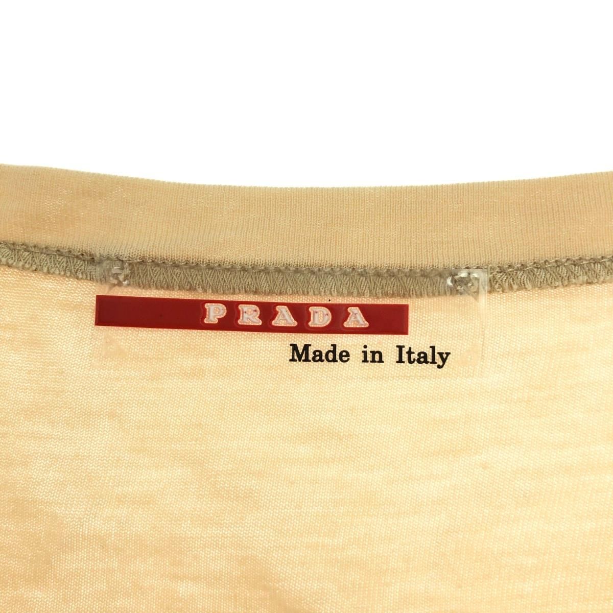 PRADA プラダ 半袖カットソー サイズ:L ベージュ レディース