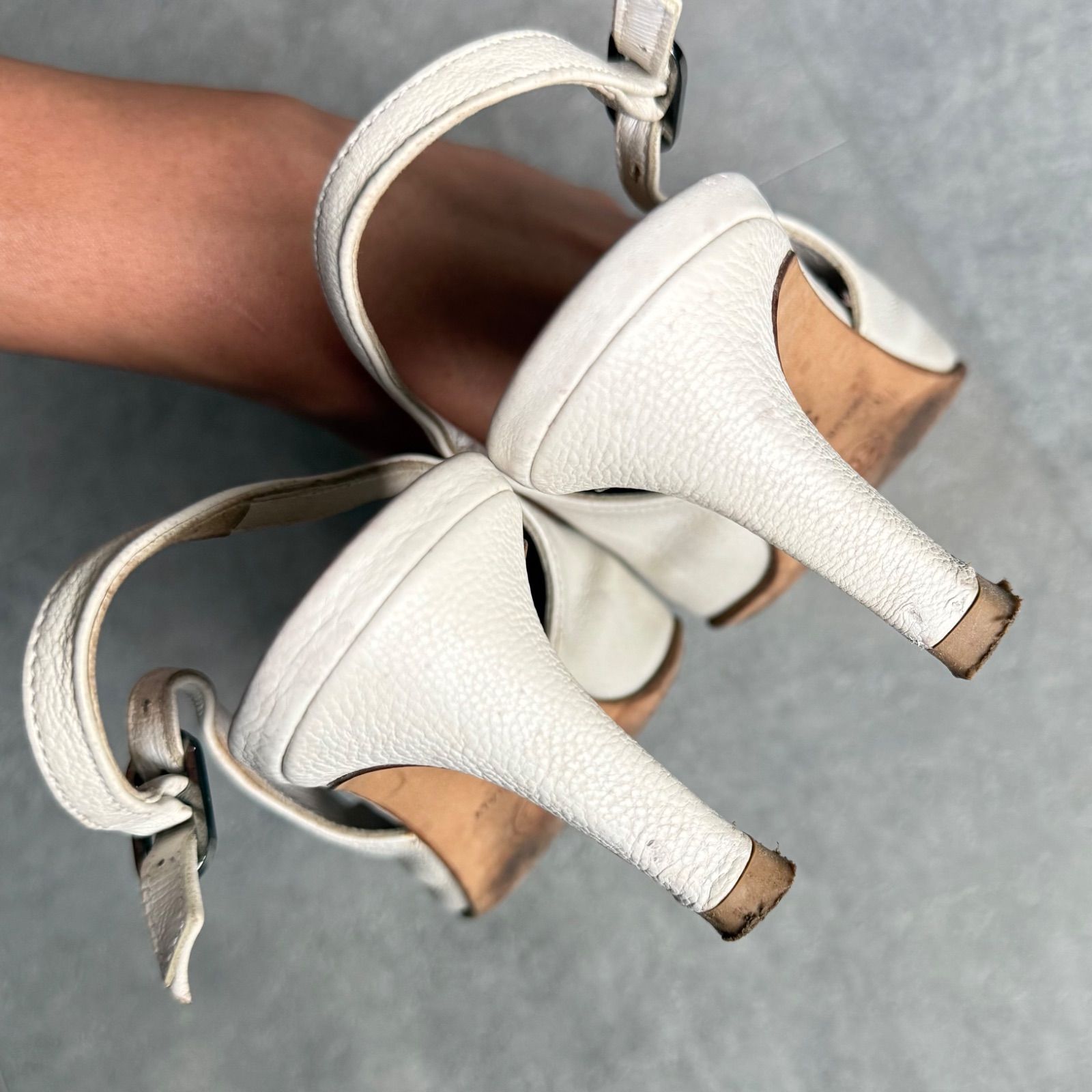 CHANEL シャネル スリングバックパンプス ココマーク チェーン