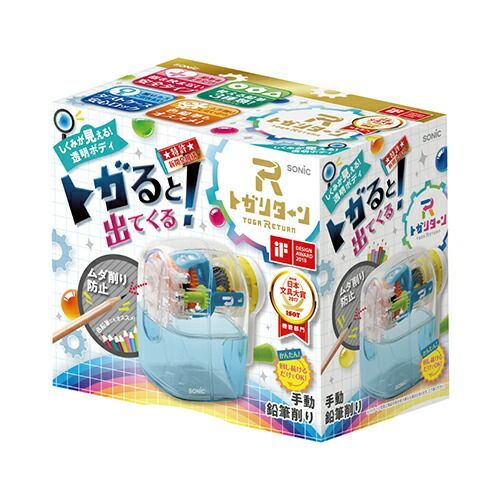 まとめ ソニック 鉛筆削り トガリターン手動鉛筆削り 透明 EK4297 ×3セット