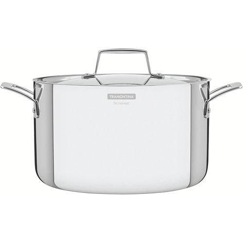 トラモンティーナ 両手鍋 グラーノ ディープ キャセロール 深型 20cm ステンレス製 オール三層 食洗機対応 ガス IH対応 ブラジル製 62144|200 TRAMONTINA GRANO
