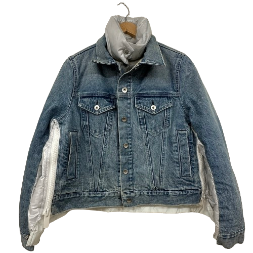 ♪Sacai　サカイ　20AW DENIM DOCKING NYLON PUTTED JACKET 20-05243　ドッキングパデットジャケット　レディース