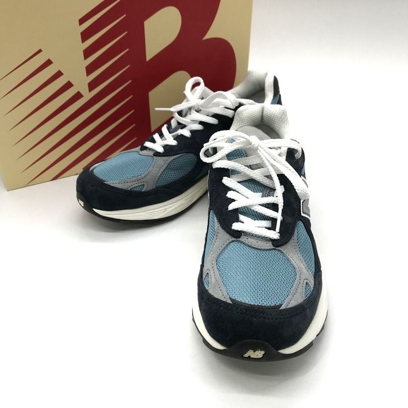 newbalance スニーカー 990V3 Navy Castlerock M990TE3 箱付 ローカット  キャッスルロック 28cm ブルー系 ニューバランス 靴 B11743