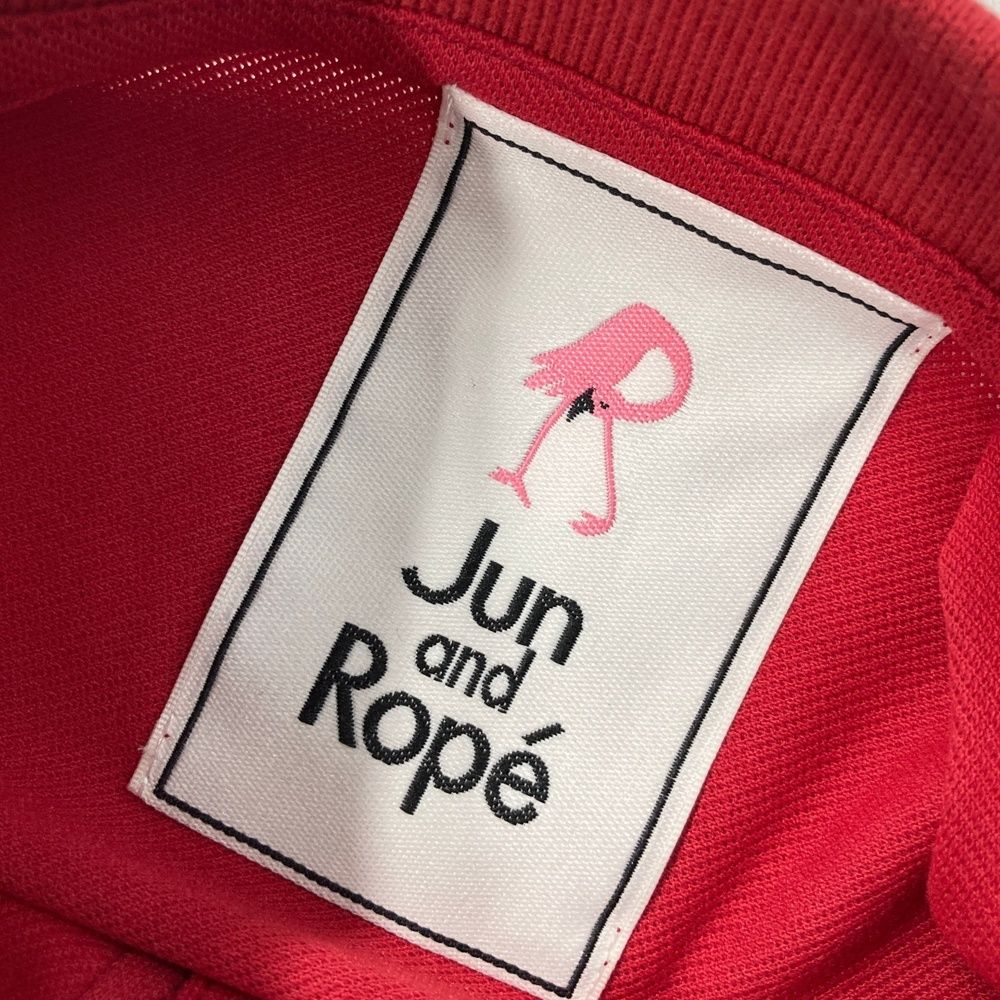 サイズ：S JUN&ROPE ジュン アンド ロペ 半袖ポロシャツ レッド