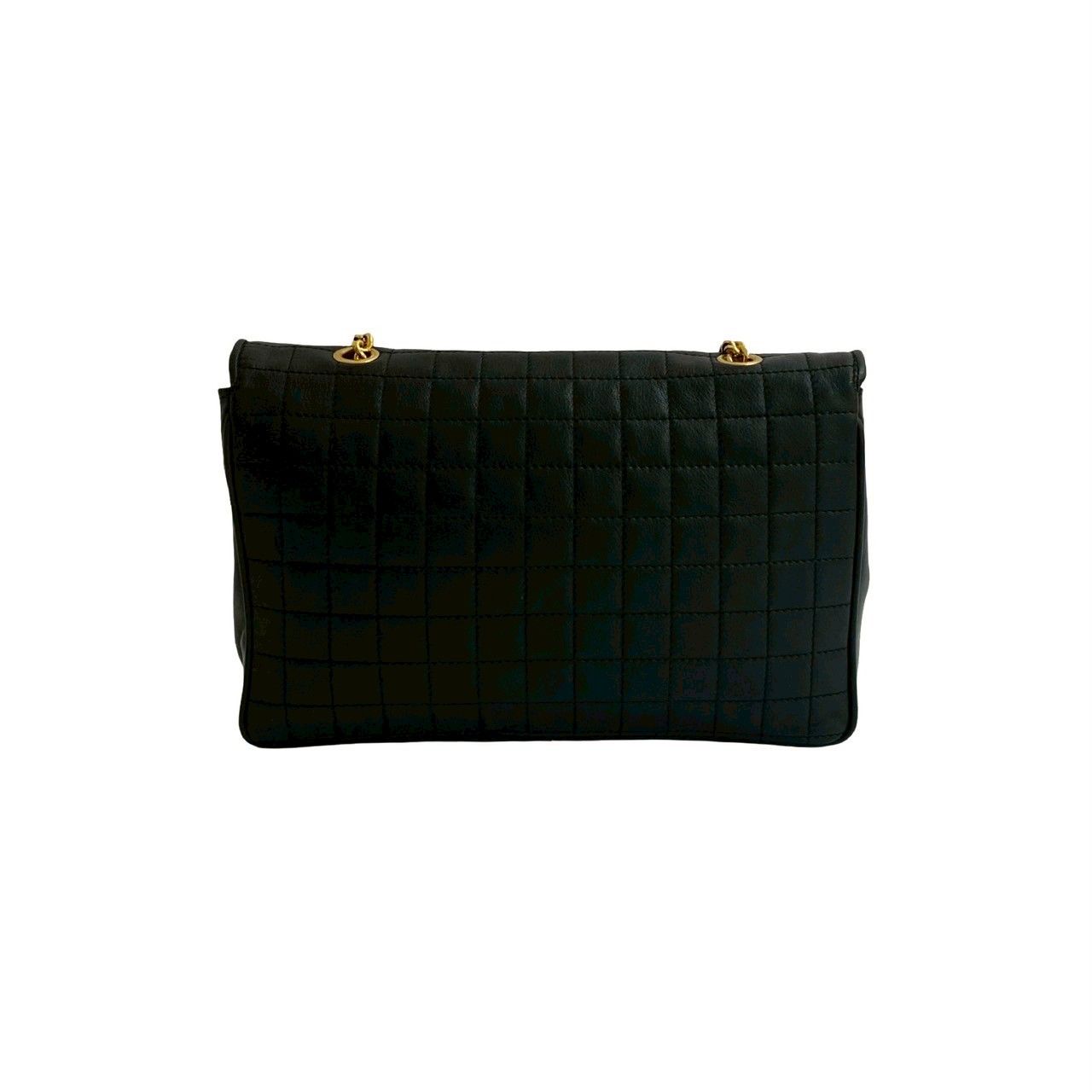 美品 セリーヌ レザー キルティング トリオンフ チェーンショルダー バッグ 黒 極 美品 袋付 CELINE セリーヌ ヴィンテージ トリオンフ ロゴ