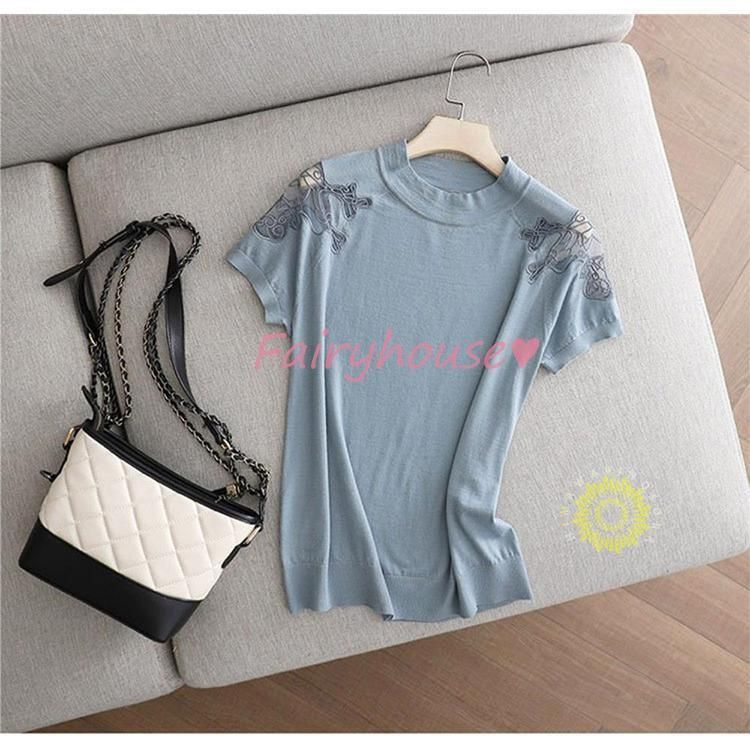 Tシャツ レディース 春夏新作 40代 半袖トップス Tシャツ レースプリント レションTシャツ ショット丈 薄手 ゆったりTブラウス おしゃれ 大人 50代 30代 Tシャツ レディース 春夏新作 40代 半袖トップス レース 透かし