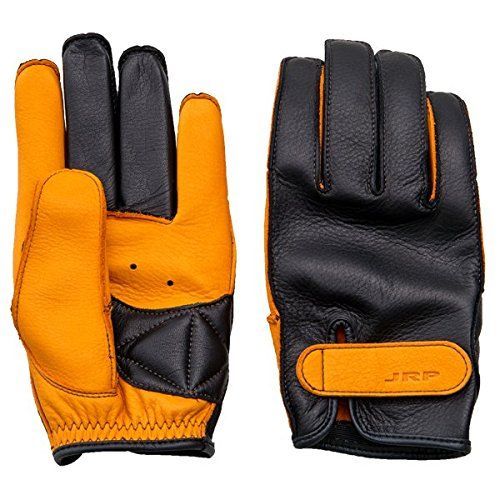 ジェイアールピー JRP バイク用レザーグローブ BPS-Y LTD ベーシックショートグローブ ブラック|オレンジ Mサイズ BPS-YBKED|OR|M