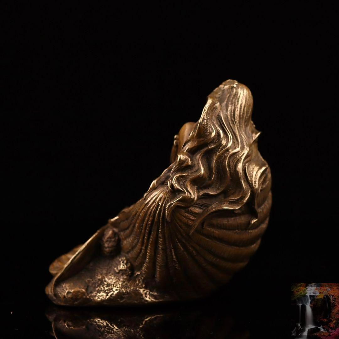 銅製 美女銅像 立体女神 人魚 筆置き 筆入 書道具 文房具 銅製 美女銅像 立体女神 人魚 筆置き 筆入 書道具 文房具