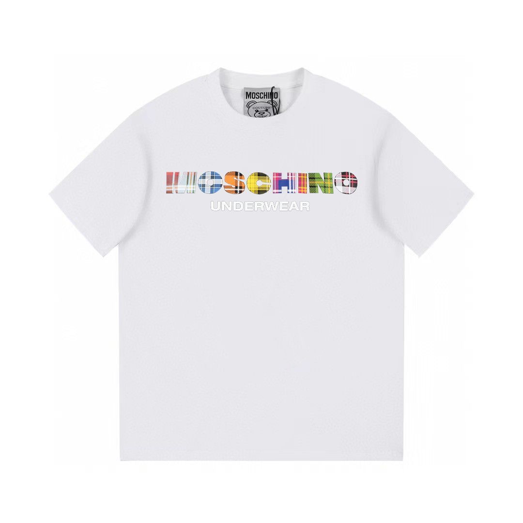 Moschino モスキーノプリント ホワイト半袖Tシャツ