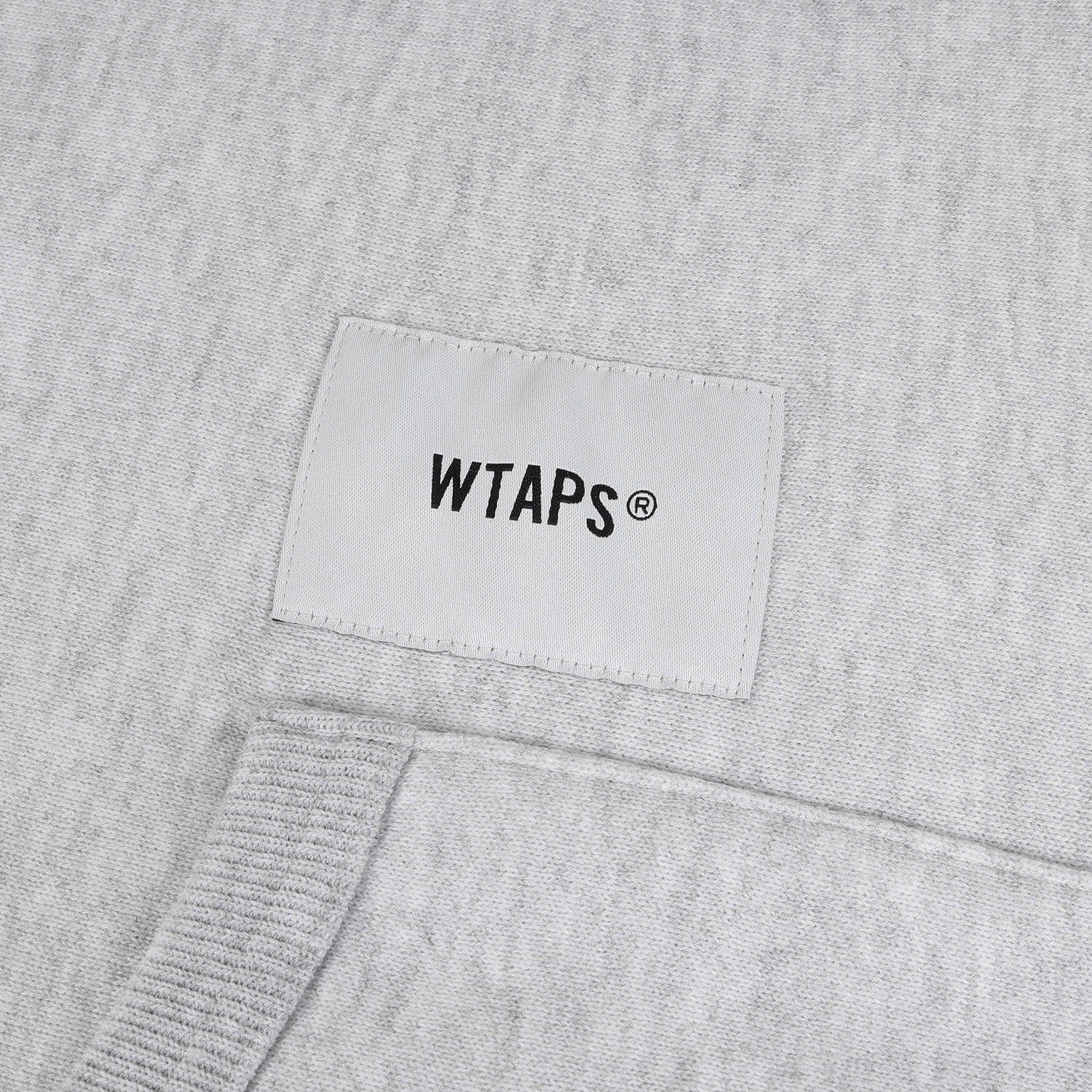 WTAPS ダブルタップス パーカー GPSロゴ 刺繍 ハーフジップ スウェットシャツ OUTRIGGER 01 / SWEATSHIRT 19AW  グレー M トップス フーディー トレーナー ブランド