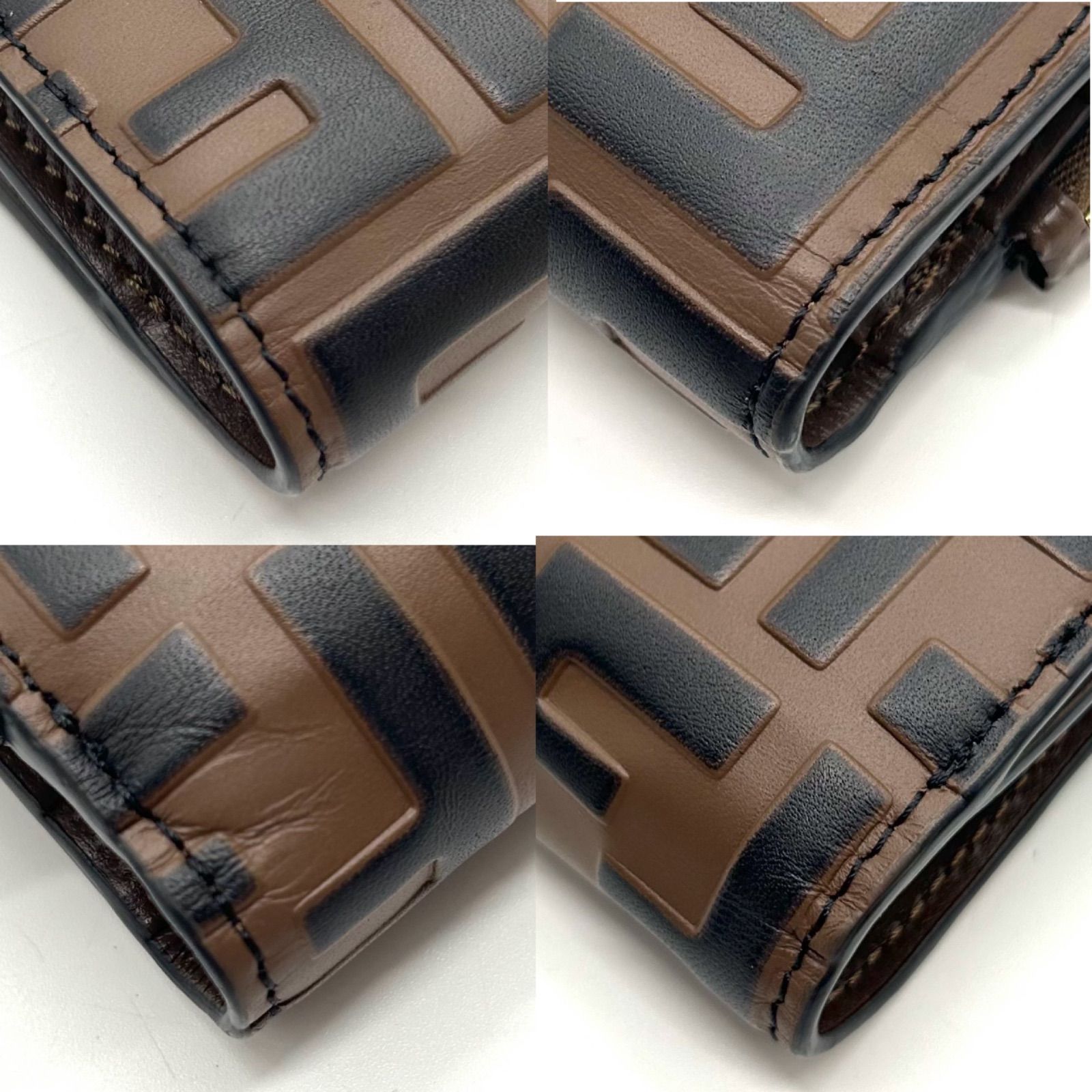 FENDI フェンディ ズッカ 美品 コンパクト ウォレット FF