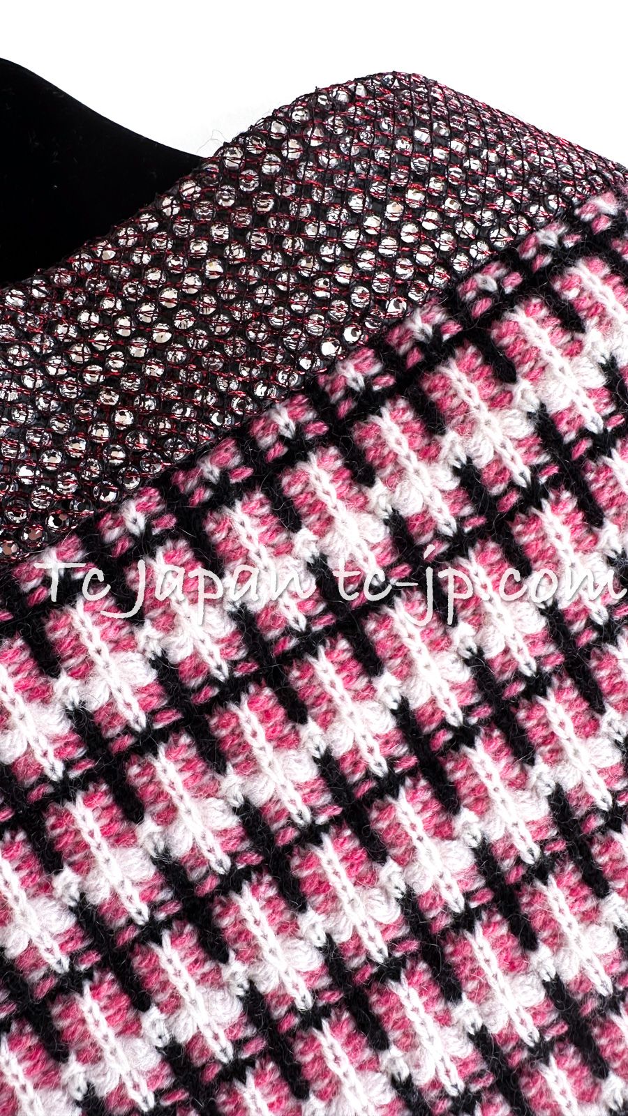 100万超 シャネル カーディガン CHANEL ピンク 豪華 ライン