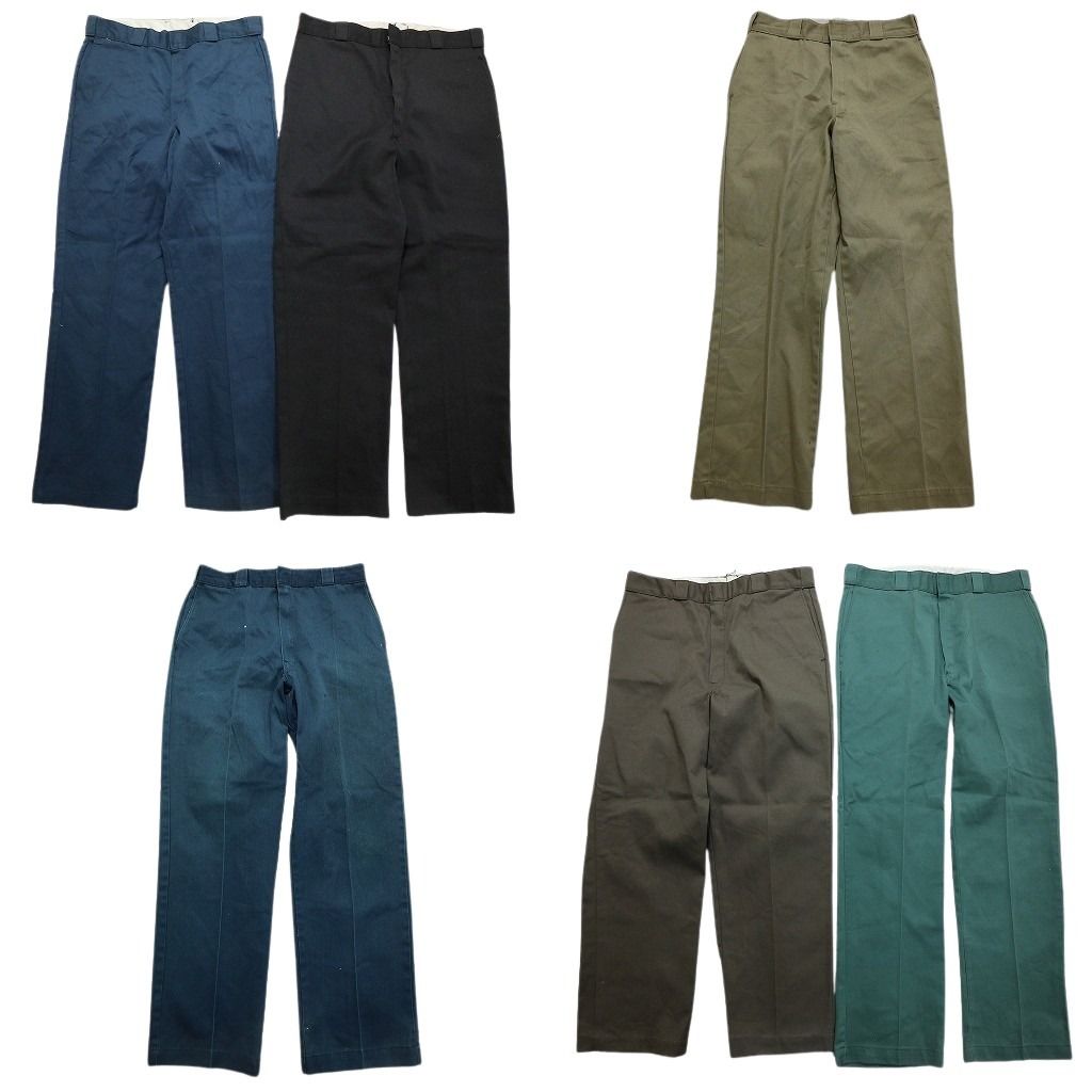 古着卸 まとめ売り ディッキーズ Dickies パンツ 6枚セット メンズ 33 |36 |38 ノープリーツ センタークリース 古着 NB9764