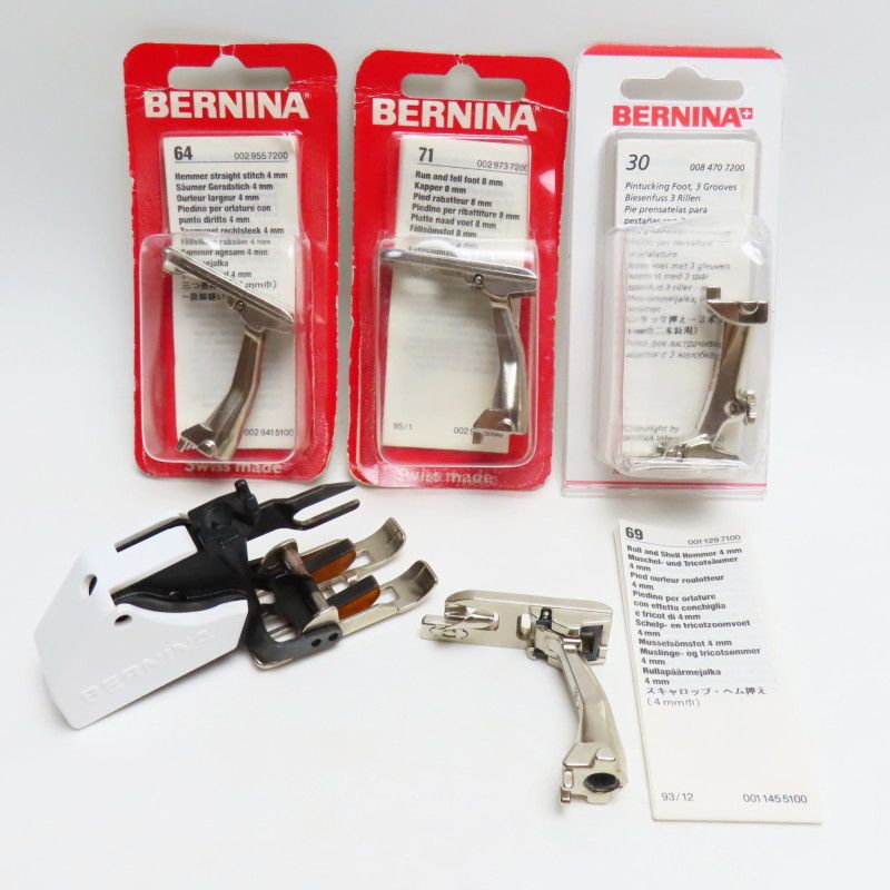 K05-t047 BERNINA ベルニナ ミシン用押さえ 5点まとめ 30|50|64|69|71 ♥あり
