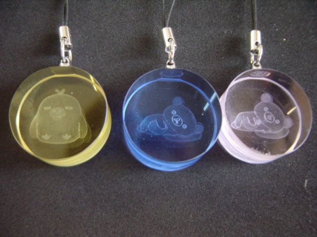 ♯Ivm09Hzリラックマ3Dアートクリスタルストラップ6種 19レグザ