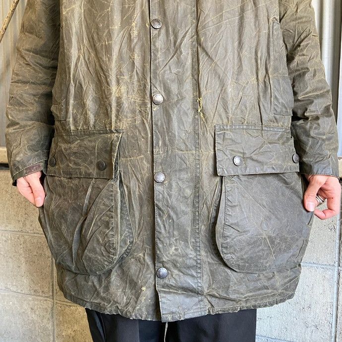 Barbour バブアー ボーダー オイルドジャケット ヴィンテージ S M-