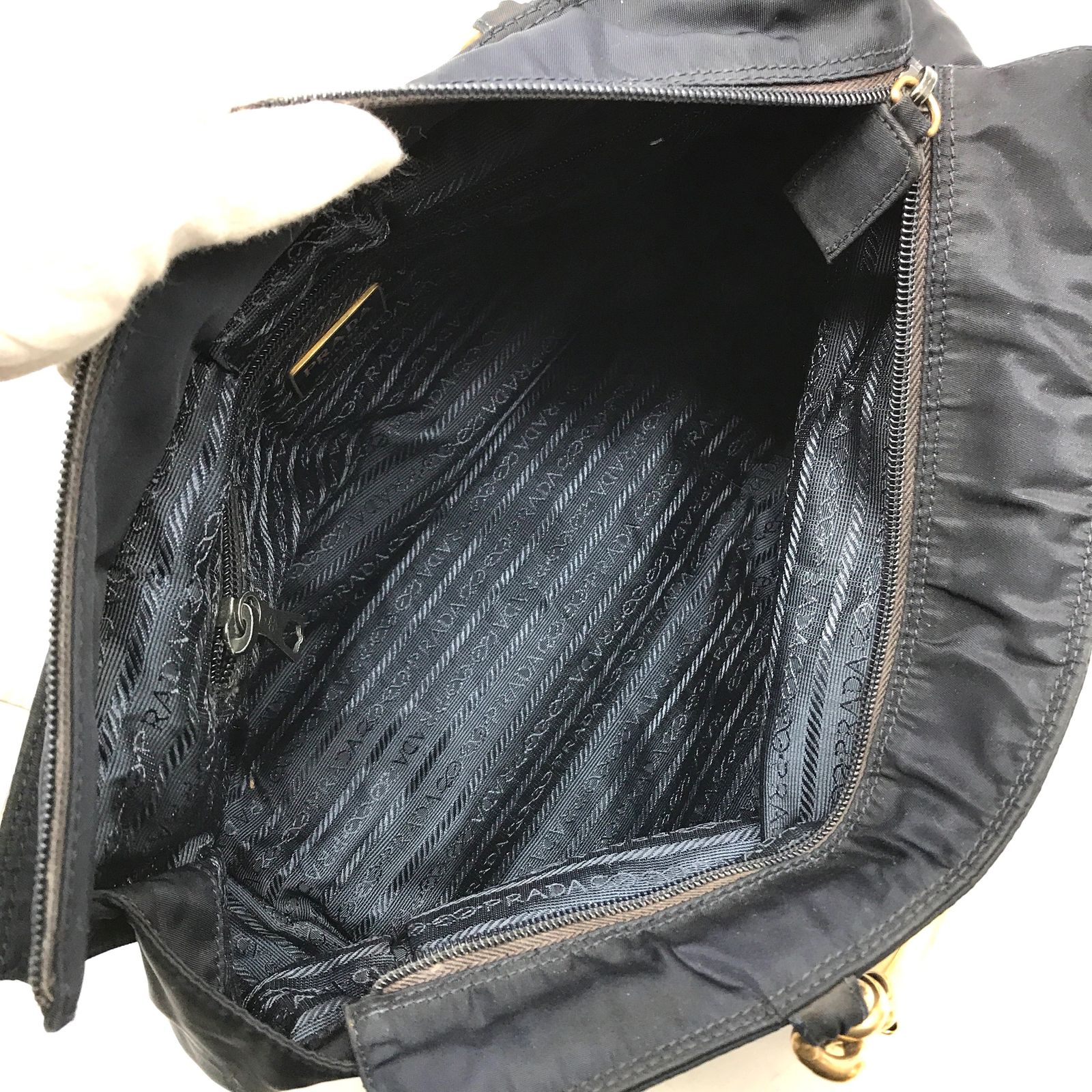 PRADA プラダ 三角ロゴ テスート ナイロン チェーン ハンド