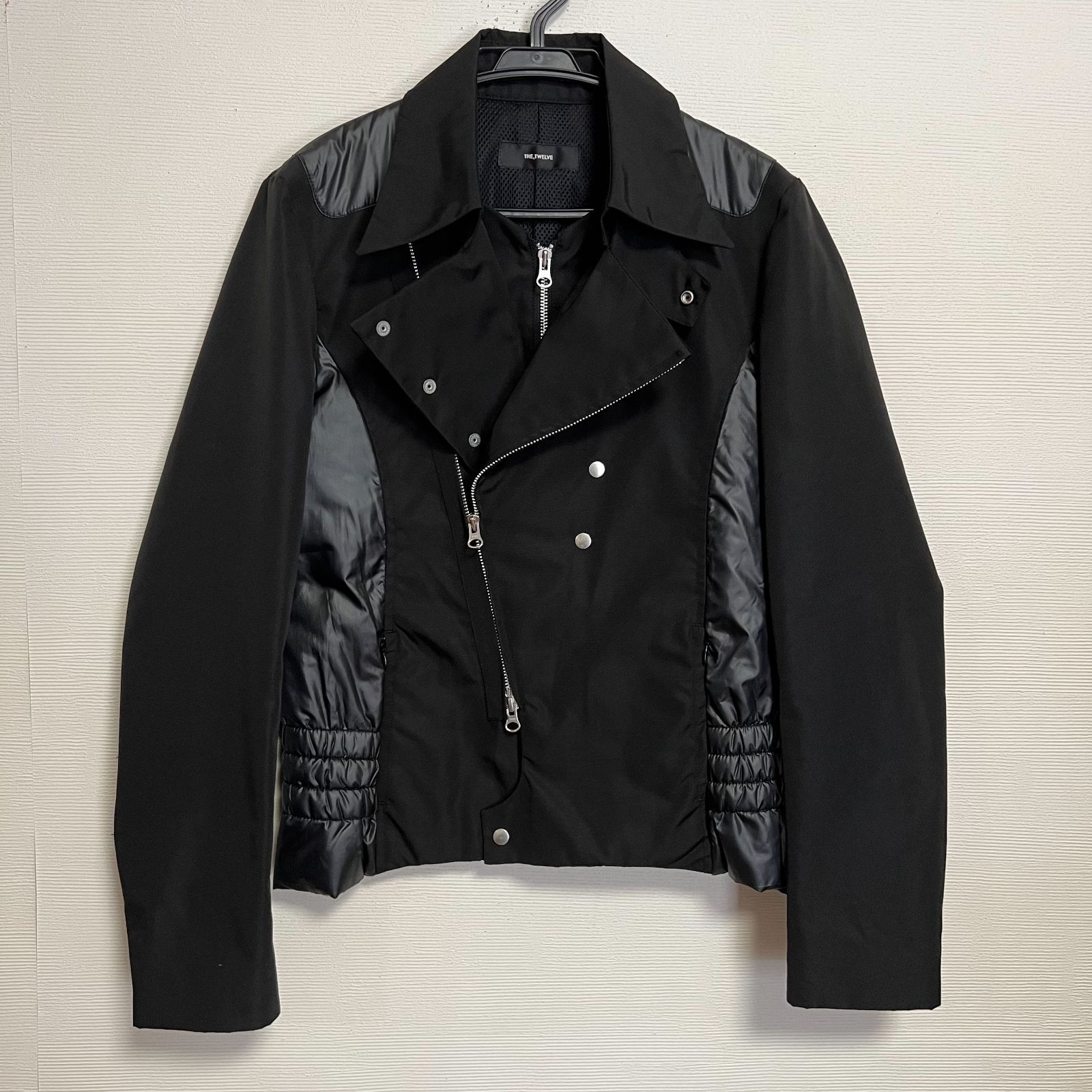 ザトゥエルヴ ライダースジャケット サイズ46(M) 美品 THE TWELVE ライダース風ジャケット 46サイズ 黒色 日本製
