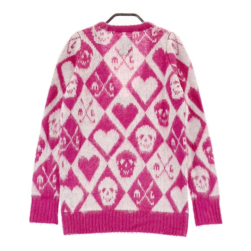 サイズ：M MARK&LONA マークアンドロナ Vネック ニットセーター 総柄