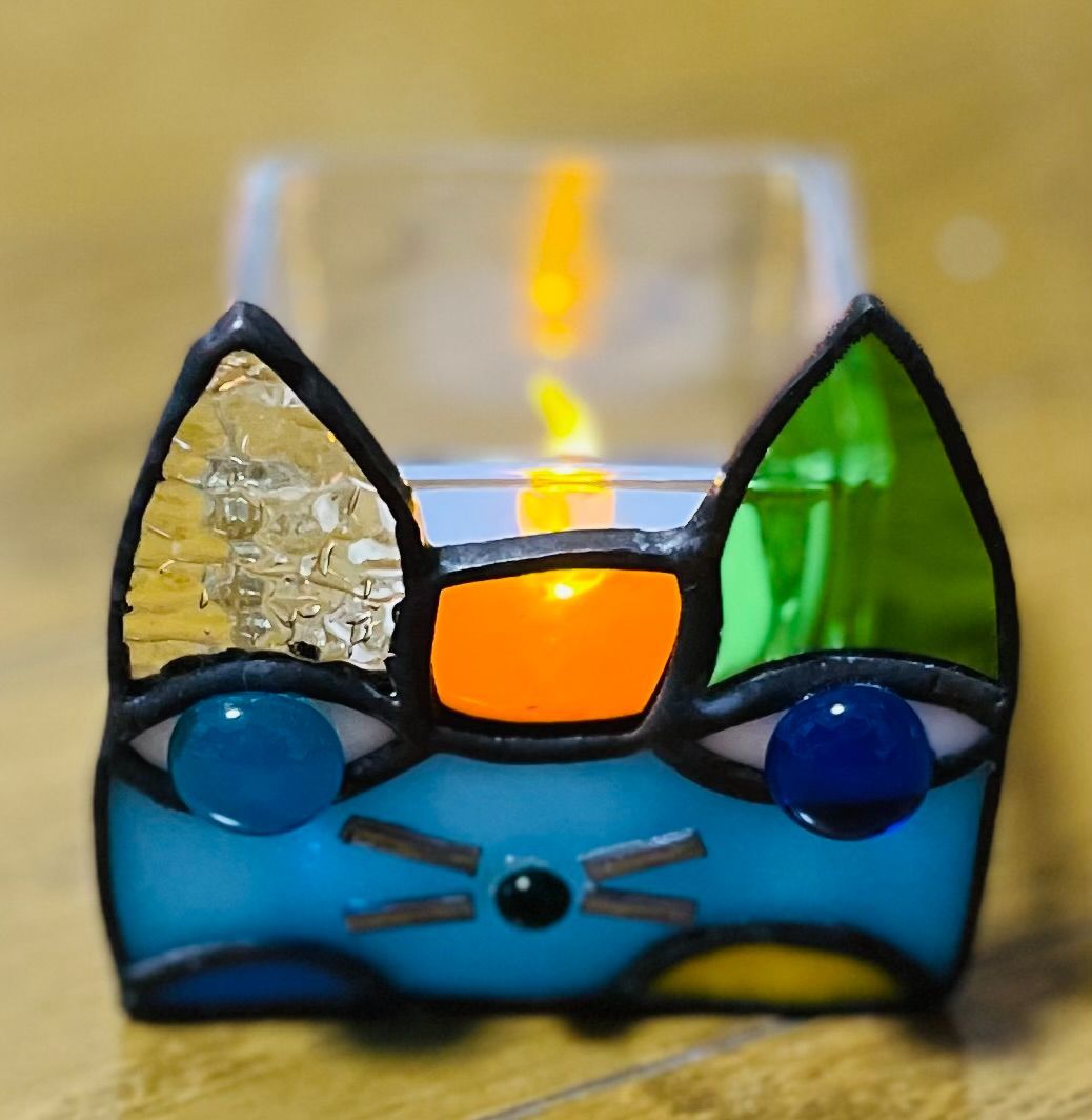 猫のキャンドルキューブ（LEDランプ）