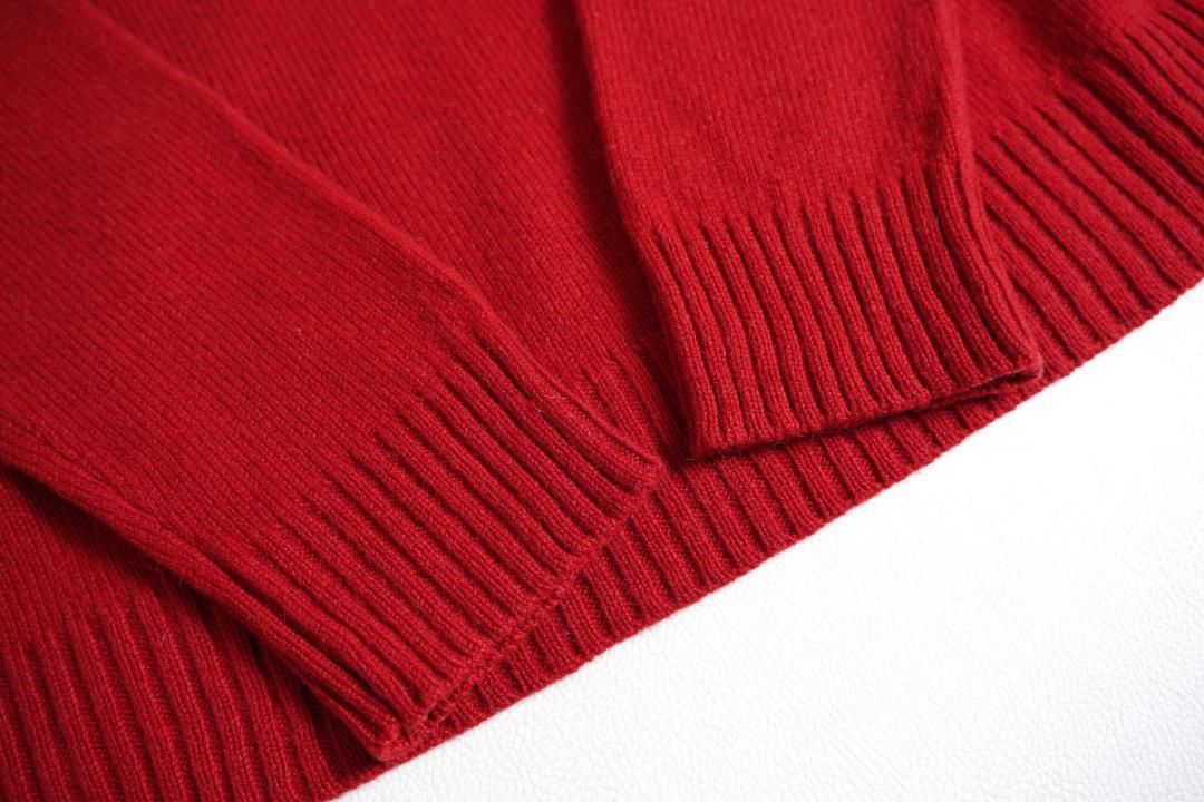 661y*大きい15号 バーバリーロンドン ウールカシミヤ混 Vネック