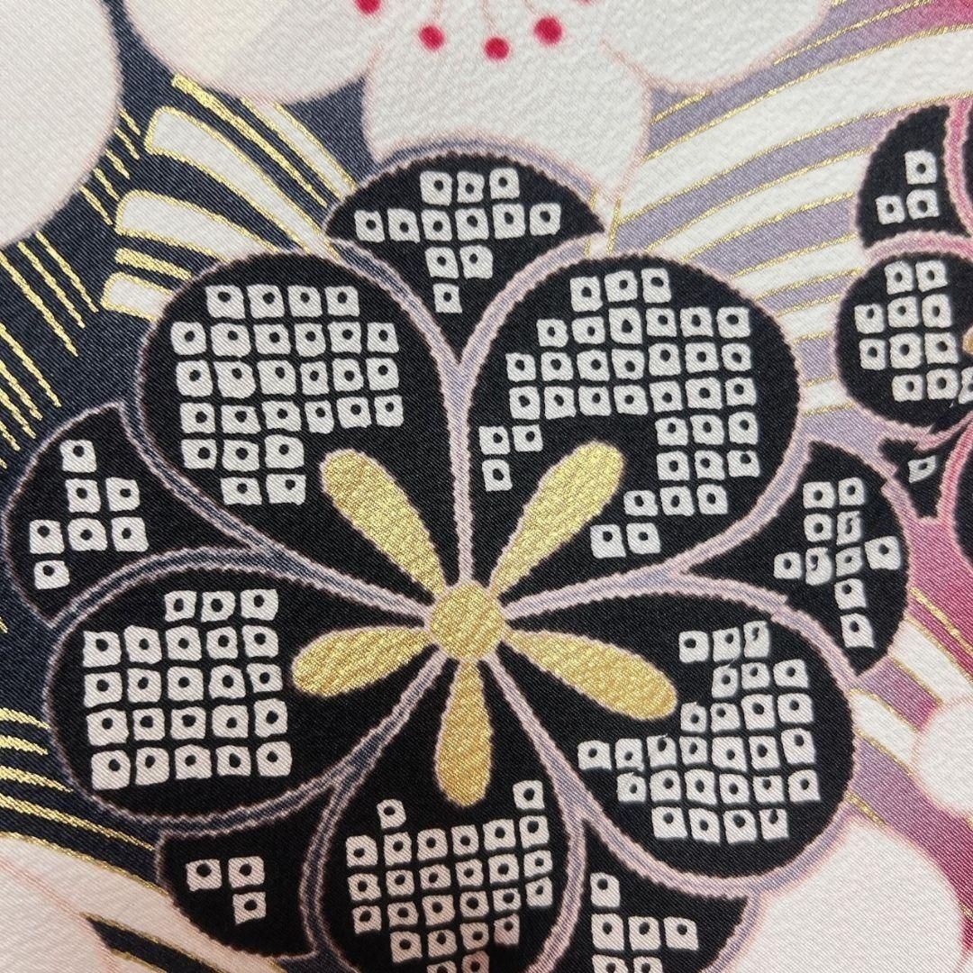 振袖　金彩　大王松　梅花　鹿の子　花模様　成人式　着物　083a p 振袖 金彩 大王松 梅花 鹿の子 花模様 成人式 着物 083a p