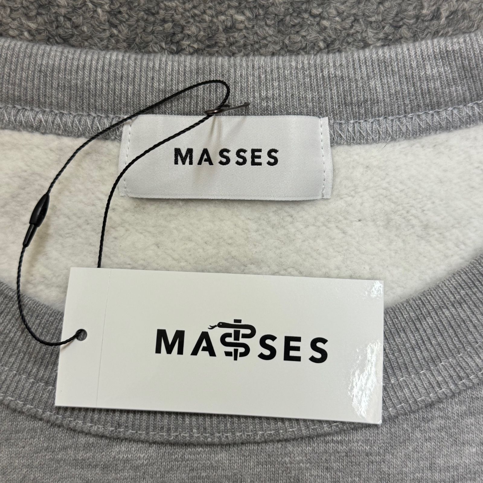 MASSES スウェット クルーネック グレー MASSES 'SWEAT CREW HUNTER'クルーネック スウェット ハンター