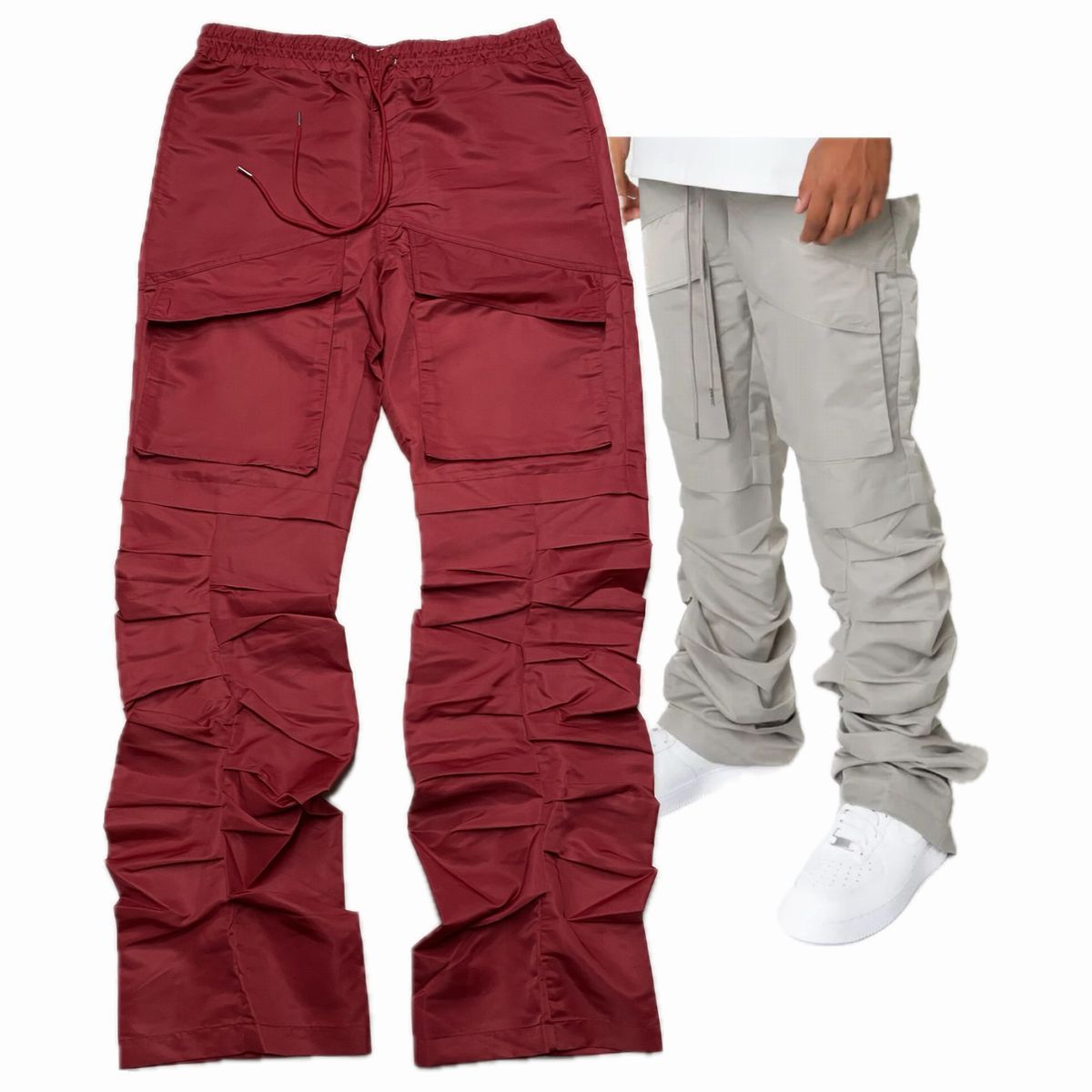 GYDA ライン カットデニムパンツ サイドライン 安い イージーパンツ