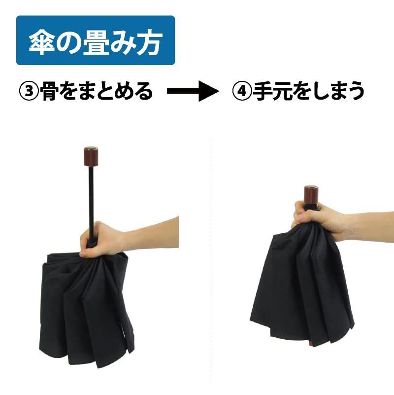 オカモト原宿店 丈夫な8本骨昔ながらの2段式60ｃｍ折りたたみ傘Lサイズ(紺) オカモト原宿店 折りたたみ傘 メンズ レディース 丈夫 軽量 8本骨