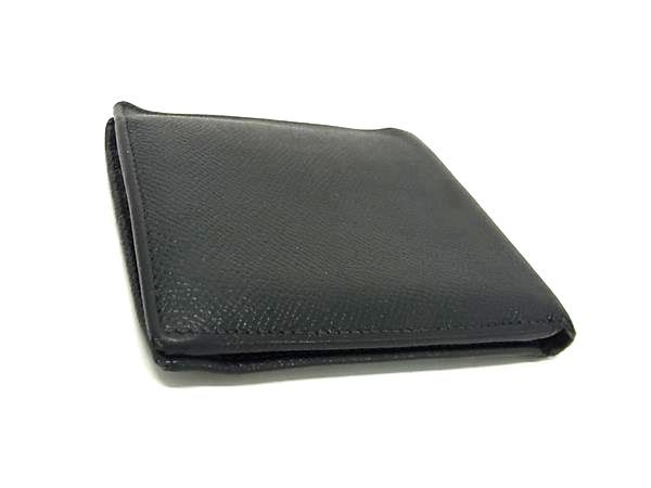 BVLGARI ブルガリ メンズ 二つ折り財布 レザー ブラック 未使用