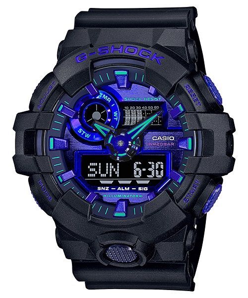 即納】海外限定モデル CASIO カシオ G-SHOCK ジーショック Virtual Blue バーチャル ブルー シリーズ GA-700VB-1A  腕時計 メンズ - メルカリ