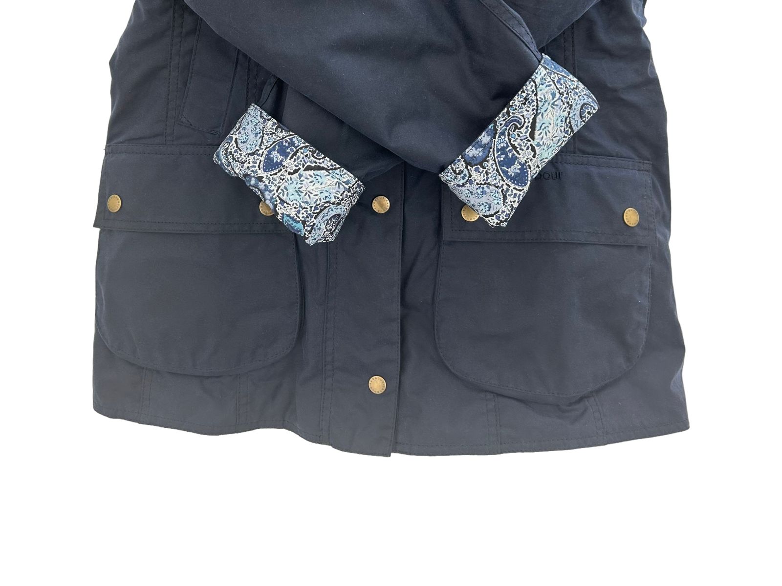 Barbour (バブアー) ABBEY WAX JACKET オイルドジャケット 裏 