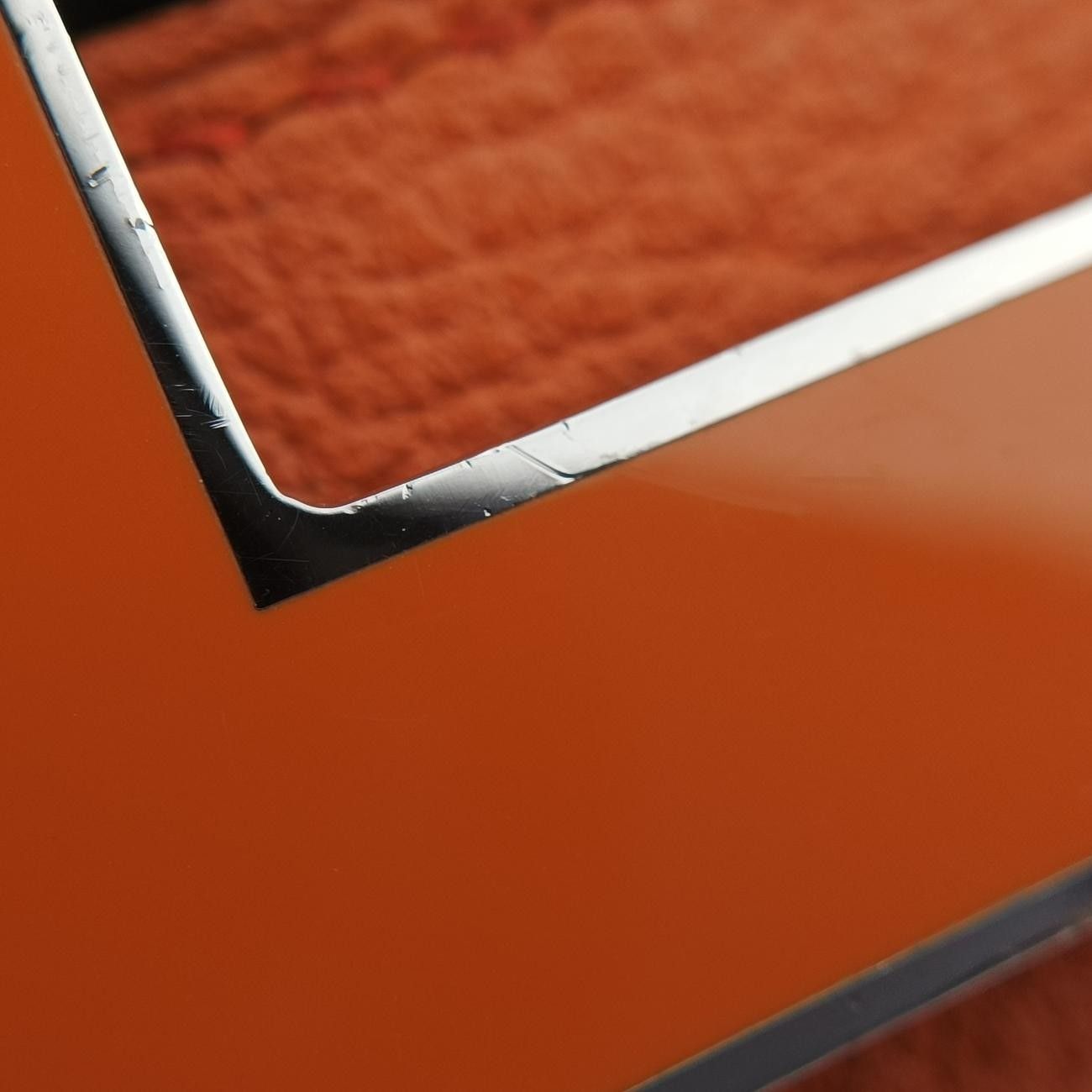 エルメスHermesヴィンテージHオレンジレザーM 85