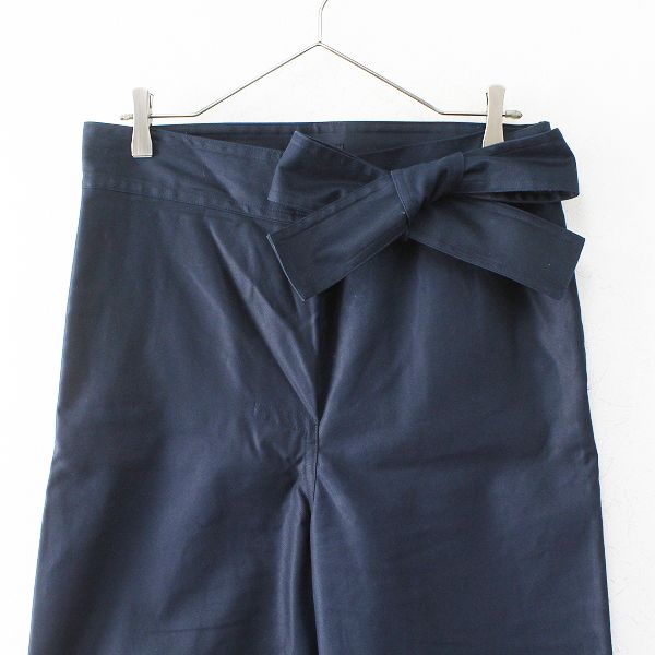 定価4.4万 Drawer ドゥロワー ラップ風 ウエストリボン ベルトパンツ