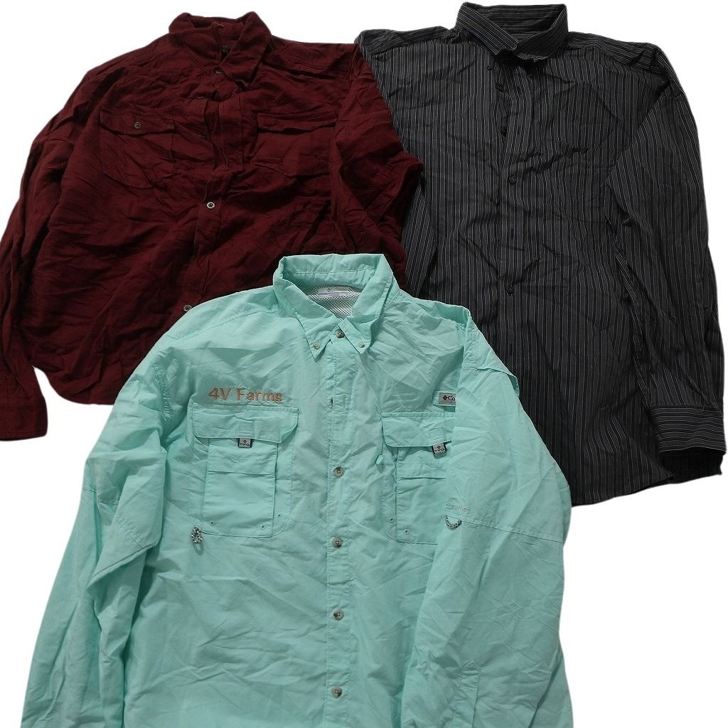 古着卸 まとめ売り アウトドアブランドMIX 長袖シャツ 10枚セット  