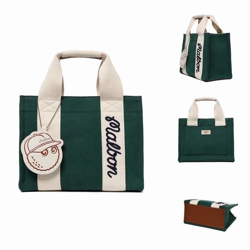 Malbon ブラック カートバック Malbon Golf マルボンゴルフ カートバッグ トートバッグ カート