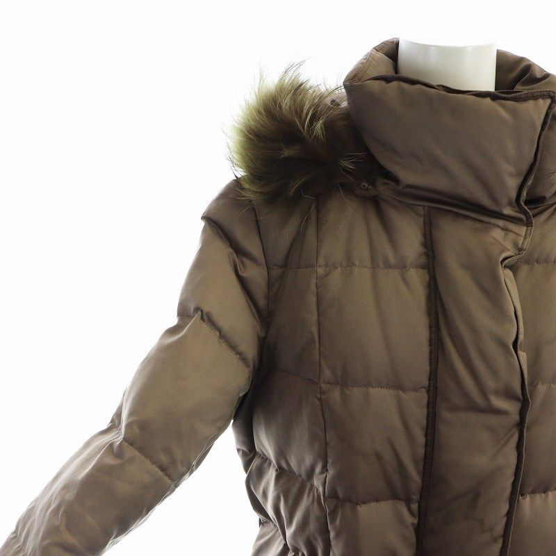 バーバリーロンドン　ラクーンファー ロング丈 ダウンコート ノバチェック バーバリー ロンドン BURBERRY LONDON ダウンコート ロング ジップ