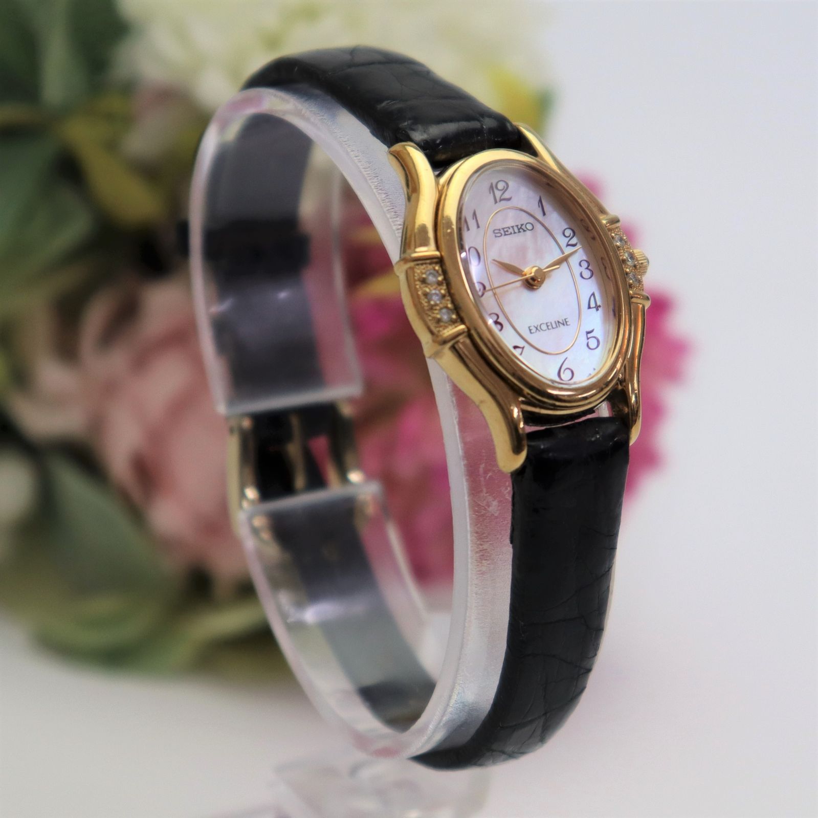 SEIKO エクセリーヌ セイコー 6Pダイヤ ピンク シェル レディース SEIKO エクセリーヌ セイコー 6Pダイヤ ピンク シェル レディース