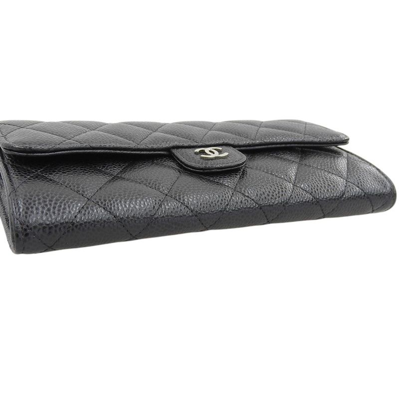 シャネル CHANEL マトラッセ ロングウォレット 長財布 キャビア