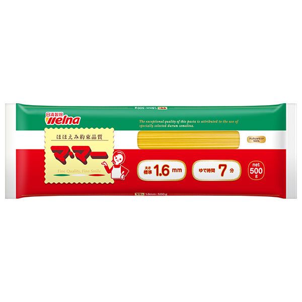 日清ウェルナ マ マー スパゲティ 1.6mm 500g×25袋入× 2ケース ｜ パスタ麺 乾麺 ママー