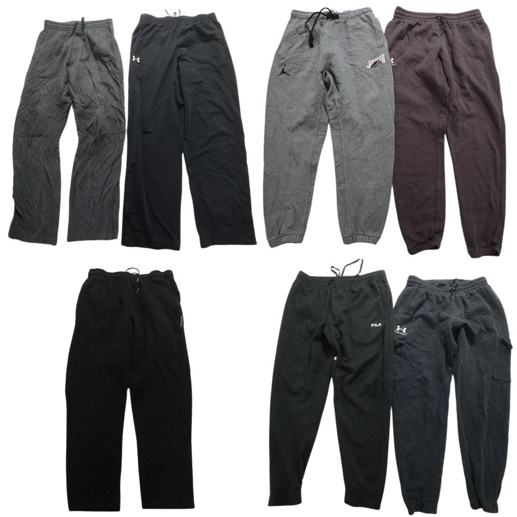 古着卸 まとめ売り スポーツブランドMIX スウェット パンツ 7枚セット (メンズ Ｌ ) リーボック ジョーダン 中古 古着 MX8569