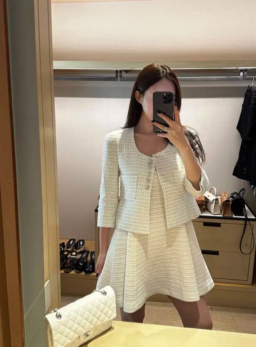 THE LAURENT シルバーローズ ツイード ジャケット