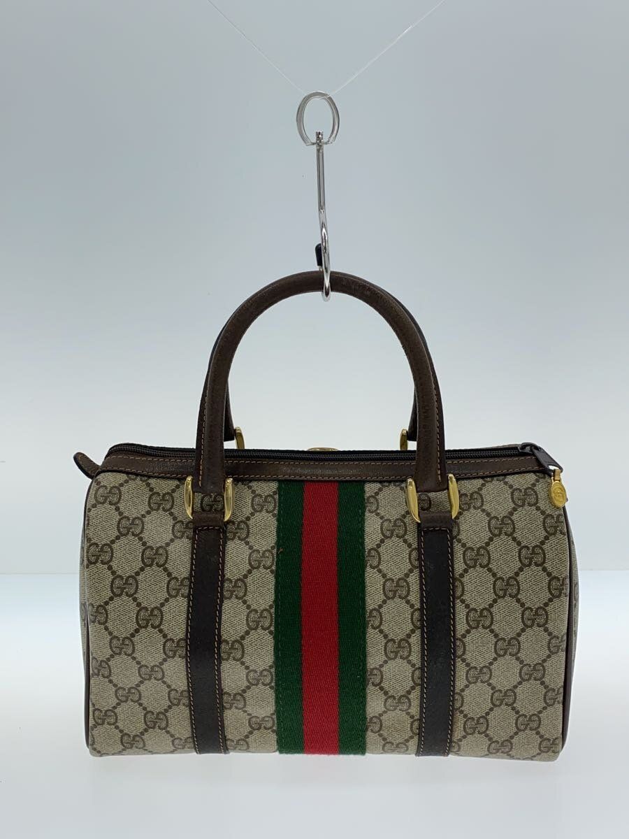 GUCCI ボストンバッグ ブラウン 総柄 40・3841 シェリーライン 内側劣化有 - メルカリ