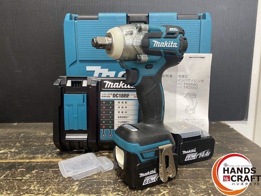 ● ♥品 makita マキタ TW284DRGX インパクトレンチ 最大255N m バッテリー 14.4V|6.0Ah ×2 充電器 ケース付