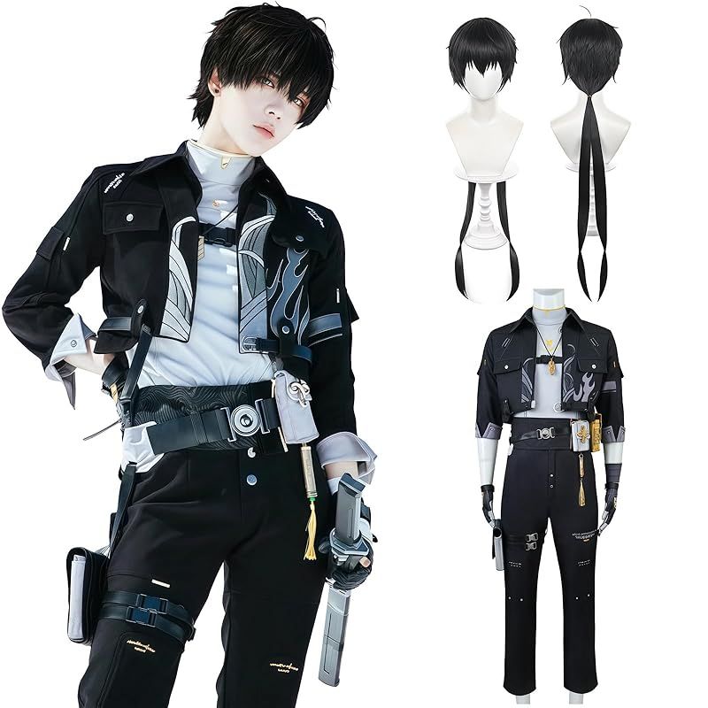 NOKIJP 鳴潮 コスプレ 漂泊者 男性 コスプレ衣装 ひょうはくしゃ ヒョウハクシャ めいちょう Wuthering Waves メイチョウ 漂泊者 男 主人公 人気ゲーム コスチューム 撮影 cosplay 漂泊者 男 M