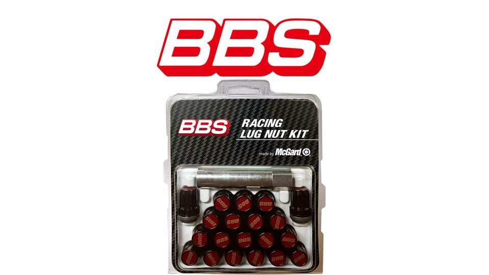 BBS レーシングラグナットキット M12×1.25 ブラックxレッド ナット マックガード社製 レーシングナット