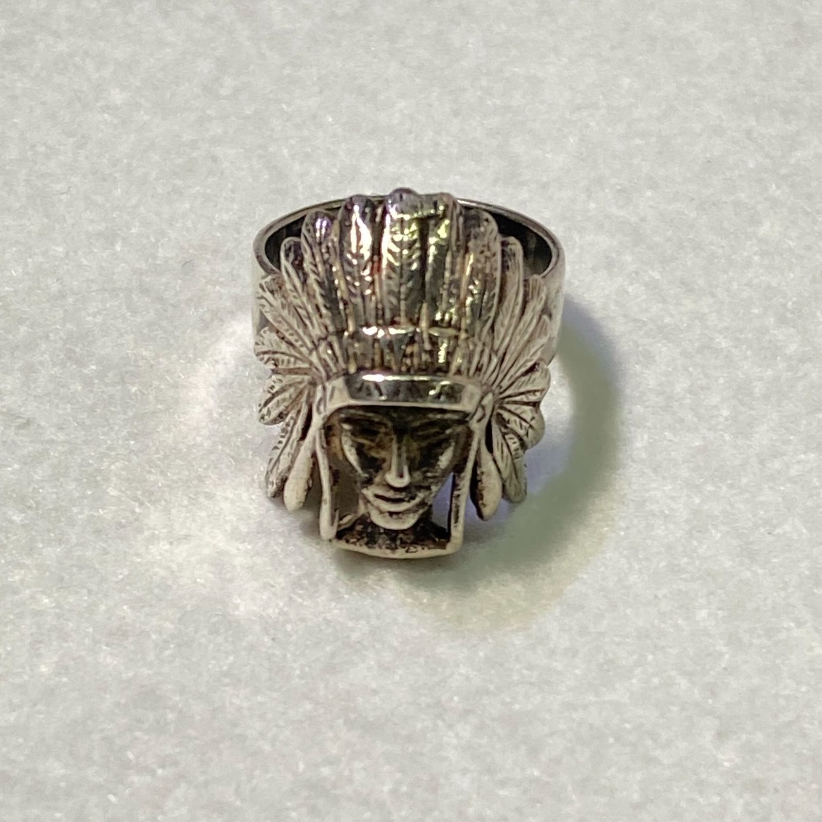ヴィンテージ アンティーク インディアンモチーフ シルバーリング